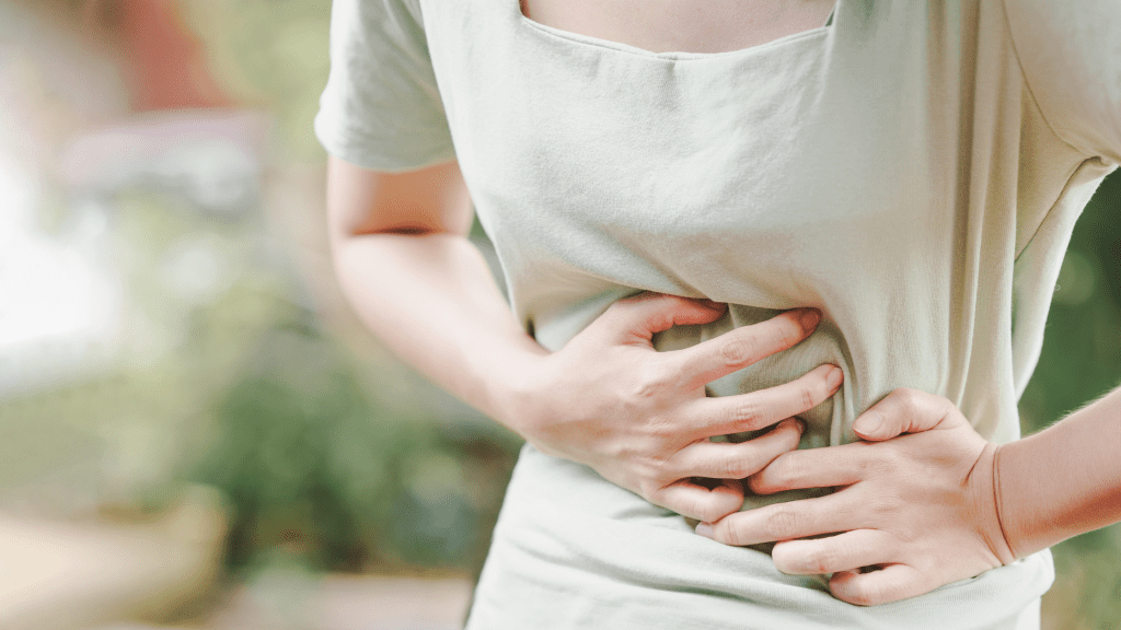 Woman IBS Pain Location