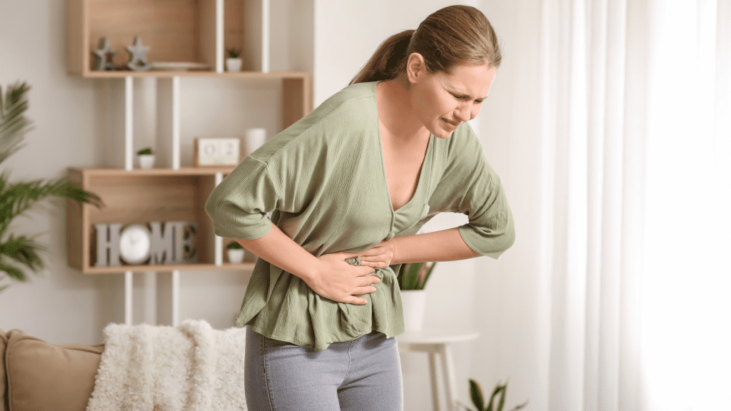 Woman IBS Pain Location