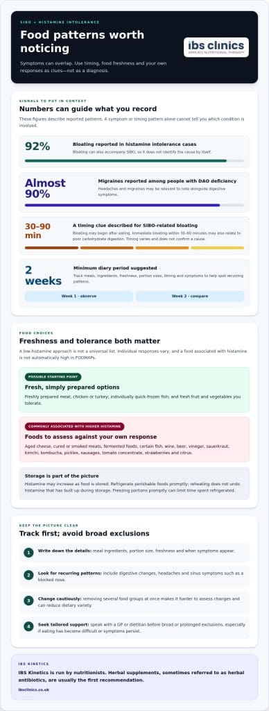 SIBO and Histamine Intolerance: Foods to Eat and Avoid