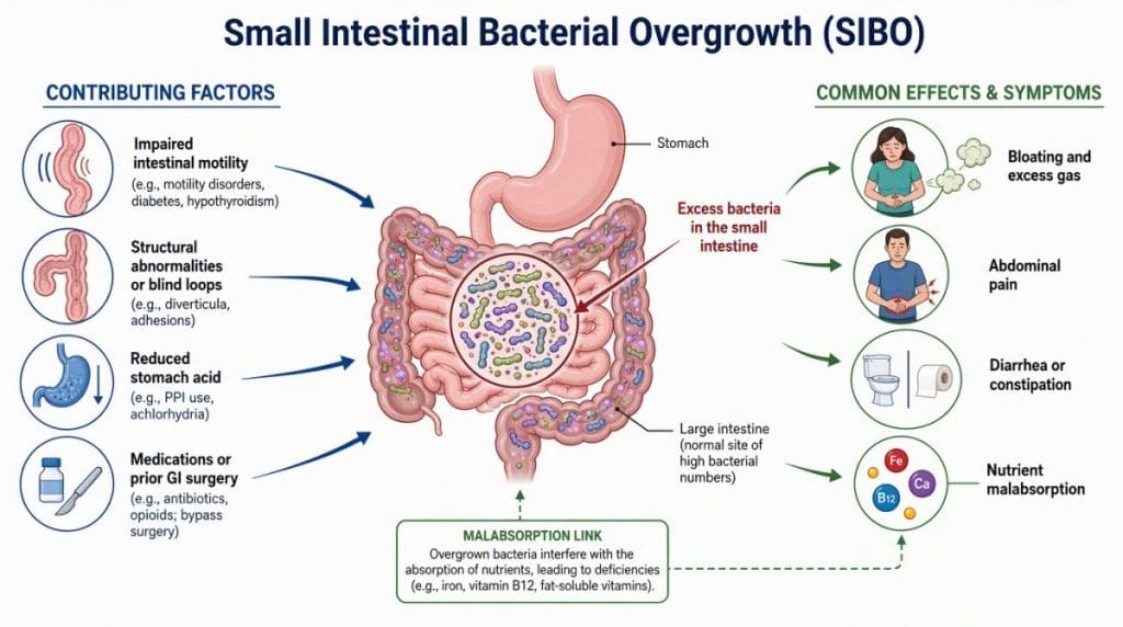 You are currently viewing Intestinal overgrowth: SIBO symptoms, causes and treatment
